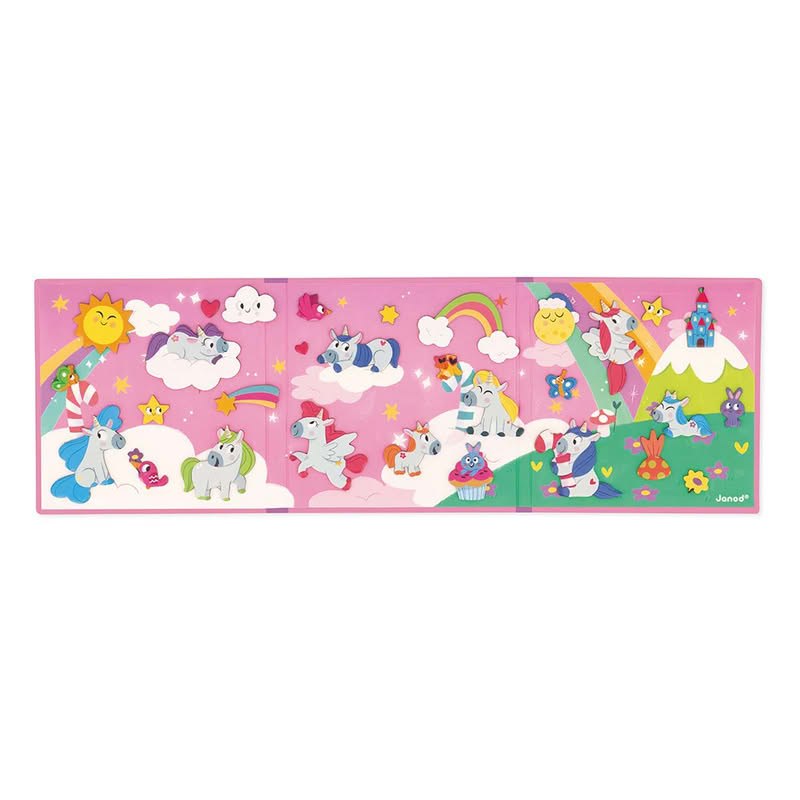 Libro magnetico per bambini a tema unicorni con 30 magneti, adatto dai 3 anni in su